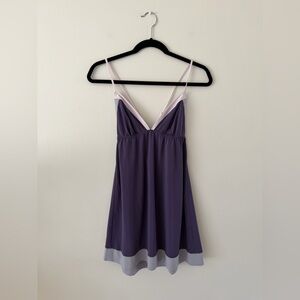 Victoria’s Secret Purple 90s Y2K Babydoll Flowy Tunic Sleeveless Top Women’s M